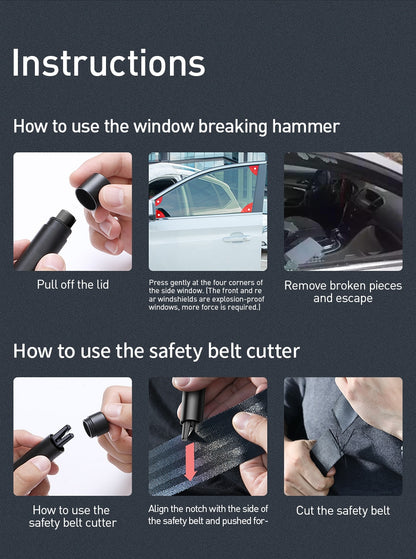 2 in 1 Car Safety Hammer